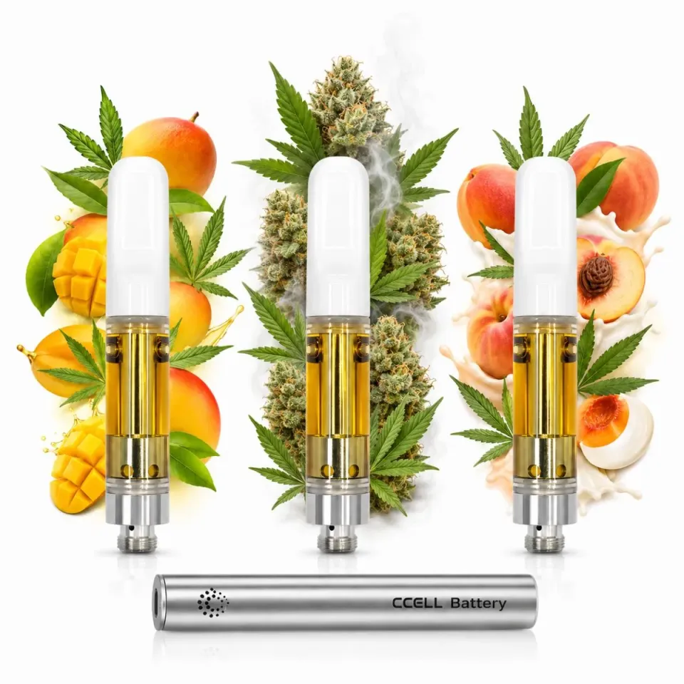 THCX Vape-Kartuschen Pack + CCELL M4 Batterie – Hauptansicht