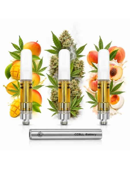 THCX Cartridges Pack + CCELL M4 Vape Battery – main view