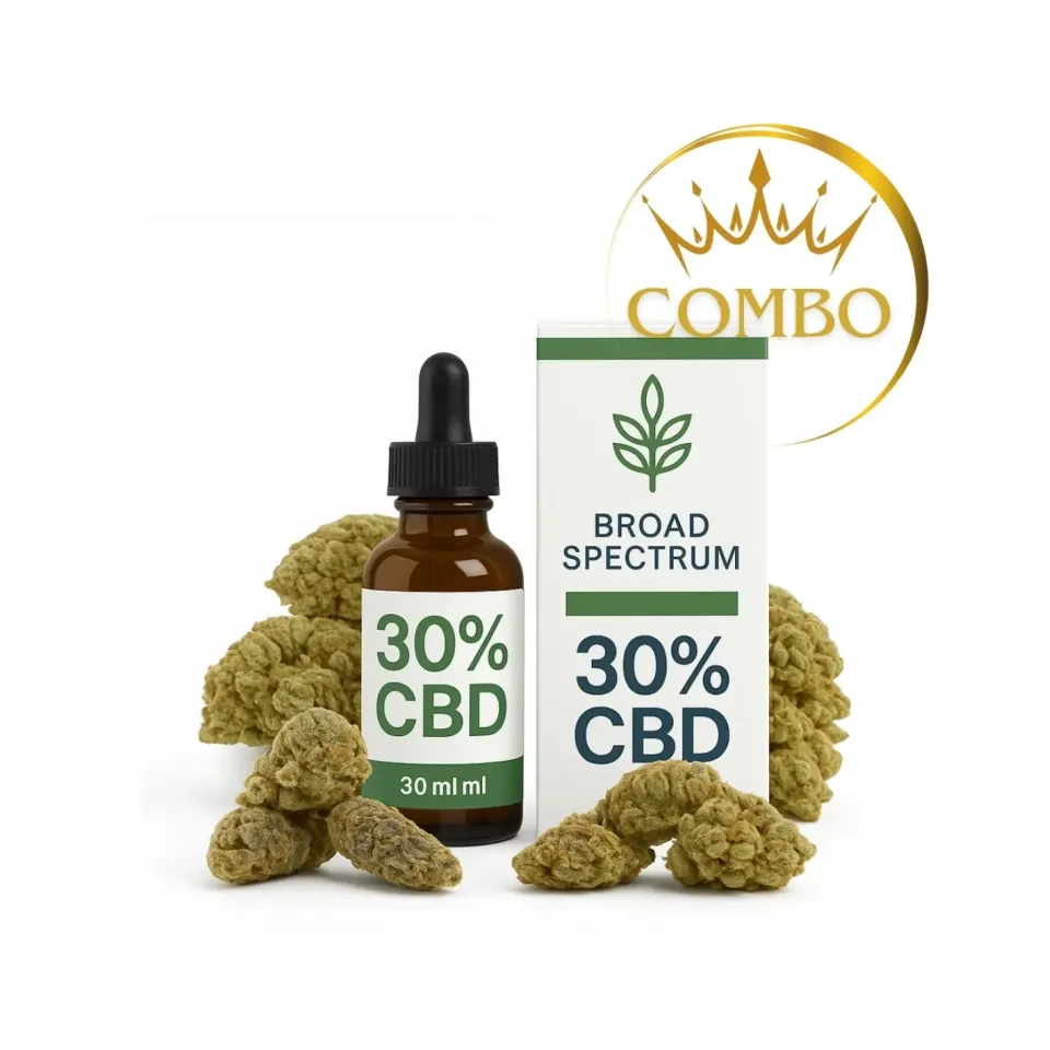 Pack CBD Olio 30% + 3 Fiori – vista principale