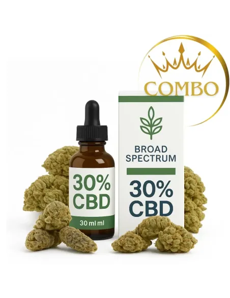 Pack CBD Olio 30% + 3 Fiori – vista principale