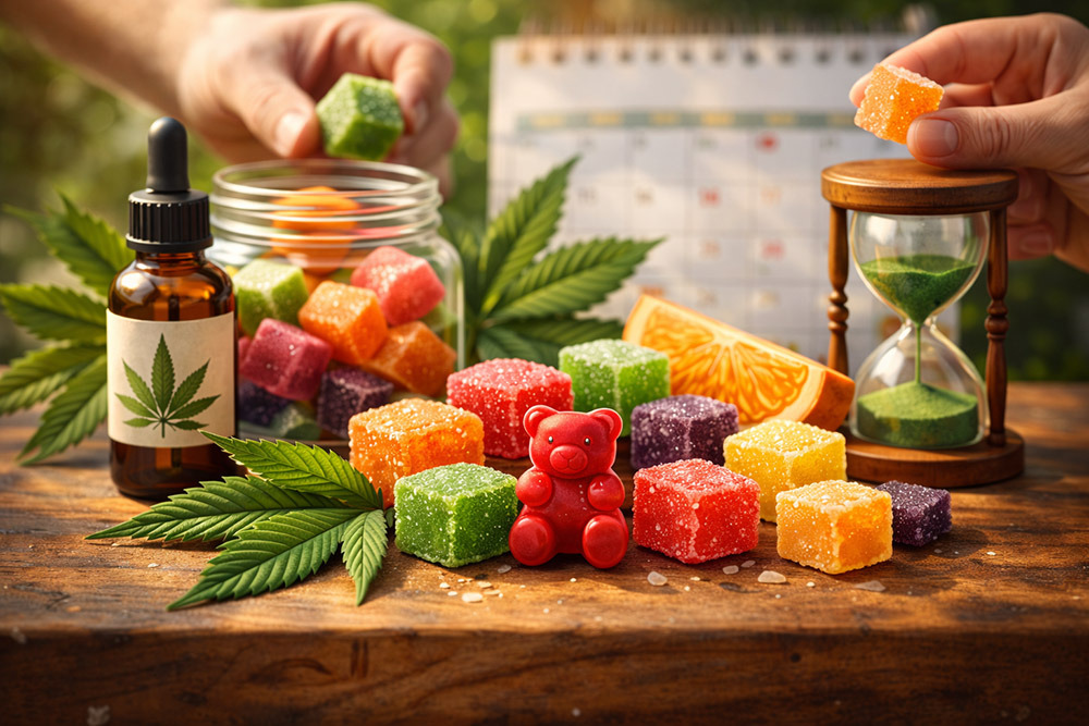 Chronologie des effets des gummies THC : début, pic et durée